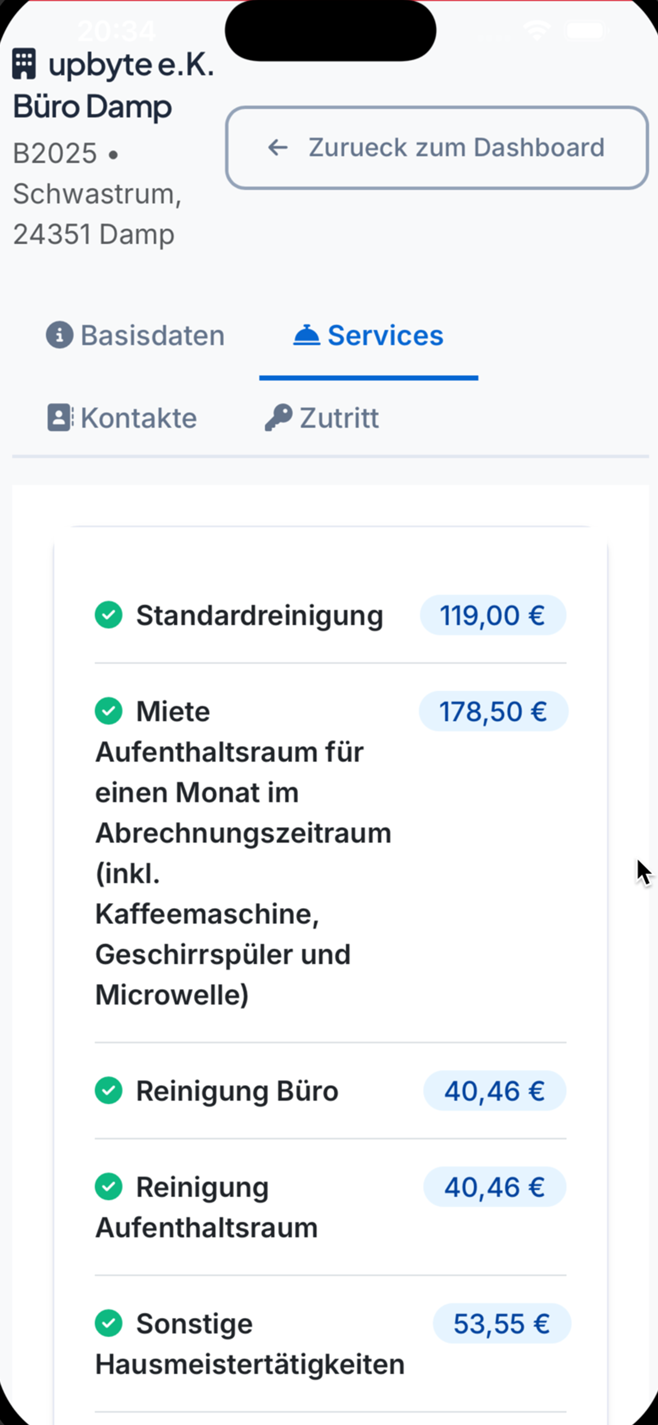 MAIKIE Rechnungsübersicht - Statusfilter und Rechnungsliste